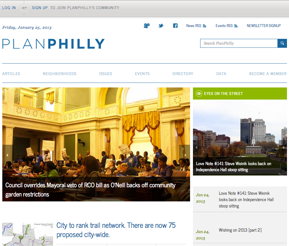 PlanPhilly homepage