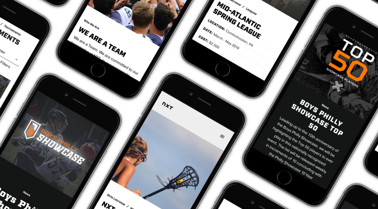 NXT mobile screens